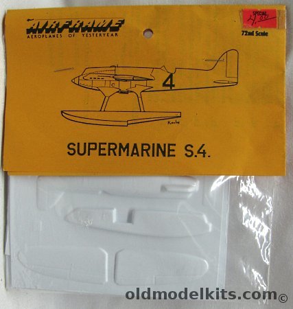 Airframe 1/72 Supermarine S-4 (S.4) plastic model kit